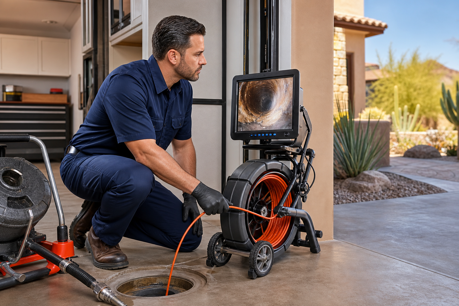 Drain cleaning and sewer camera plumber Bullhead City AZ
